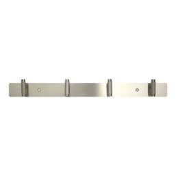 Essentials 4-Hook Rail Satin Stainless Steel 450mm x 36mm