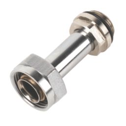 Essentials 3/4" BSP Female x 1/2" BSP Male 65mm Chrome Radiator Telescopic Valve Extender  2 Pack