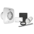 Xpelair LV100TS 100mm (4") Axial Bathroom Extractor Fan with Timer White 220-240V