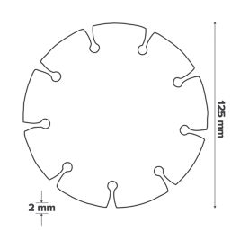 Erbauer  Masonry Segmented Diamond Cutting Blade 125mm x 22.2mm