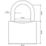 Smith & Locke  Brass   Closed Shackle  Padlock 60mm