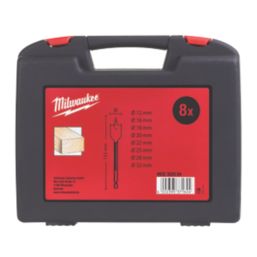 Milwaukee Boring Hex Shank  Flat Wood Drill Bit Set 8 Pcs