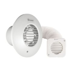 Xpelair SSSFC100 Simply Silent 4" Axial Bathroom Shower Extractor Fan Kit with Timer White 220-240V