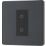 British General Evolve 1-Gang 2-Way LED Single Secondary Trailing Edge Touch Dimmer Switch  Grey with Black Inserts