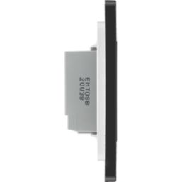 British General Evolve 1-Gang 2-Way LED Single Secondary Trailing Edge Touch Dimmer Switch  Grey with Black Inserts