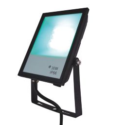 TCP Smart RBG + CCT Indoor & Outdoor LED Wi-Fi Floodlight Black 30W 3000lm