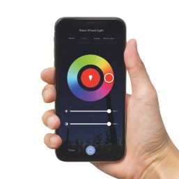 TCP Smart RBG + CCT Indoor & Outdoor LED Wi-Fi Floodlight Black 30W 3000lm