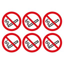 No Smoking Symbol Adhesive Labels 100mm x 100mm 30 Pack