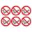 No Smoking Symbol Adhesive Labels 100mm x 100mm 30 Pack