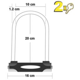 Master Lock  Hardened Steel D-Lock 100mm x 200mm