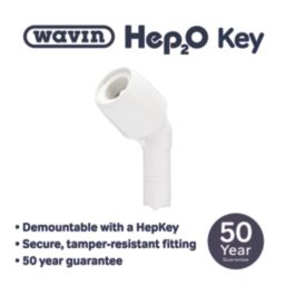 Hep2O  Plastic Push-Fit Equal 135° Stem Elbow 15mm