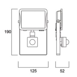 Sylvania Sylflood Indoor & Outdoor LED Floodlight With PIR Sensor White 18W 2000lm