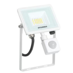Sylvania Sylflood Indoor & Outdoor LED Floodlight With PIR Sensor White 18W 2000lm