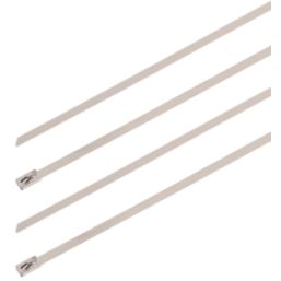 Essentials Stainless Steel Cable Ties Metallic 36cm x 0.79cm 100 Pack