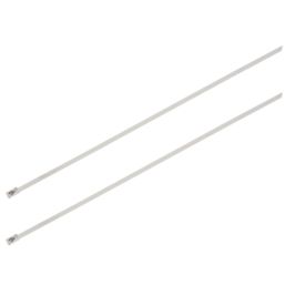 Essentials Stainless Steel Cable Ties Metallic 36cm x 0.79cm 100 Pack