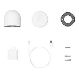 Google Nest  Battery-Powered White Wired or Wireless 1080p Indoor & Outdoor Round Smart Camera