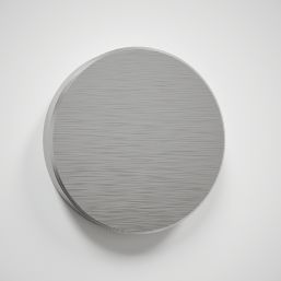 Splashback  Clear with Brushed Chrome Caps Splashback 900mm x 750mm x 6mm