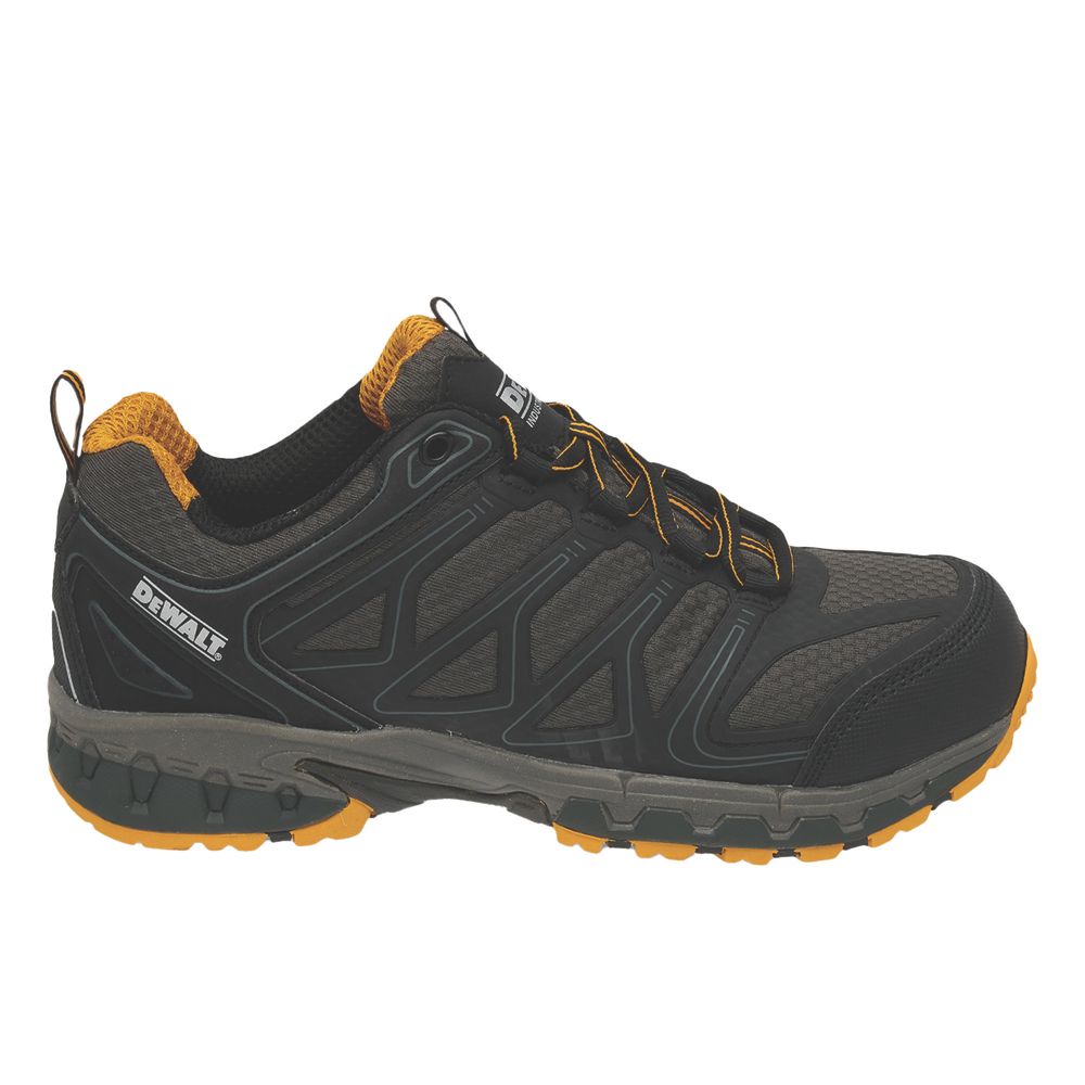 DeWalt Garrison Size 8 Charcoal Grey Yellow Steel Toe Cap Safety Trainers Screwfix