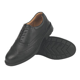 City Knights Brogue    Safety Shoes Black Size 7