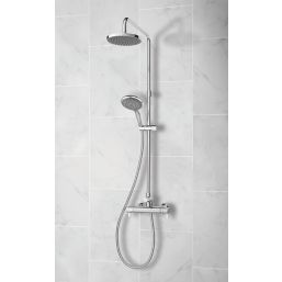 Triton Leona Rear-Fed Exposed Chrome Thermostatic Bar Diverter Mixer Shower