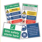 Essentials  "Site Safety" Signs 400mm x 300mm 4 Pack