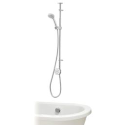 Aqualisa Smart Link HP/Combi Ceiling-Fed Chrome Thermostatic Shower With Bath Filler