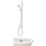 Aqualisa Smart Link HP/Combi Ceiling-Fed Chrome Thermostatic Shower With Bath Filler