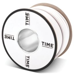 Time RG6 White 1-Core Round Coaxial Cable 50m Drum