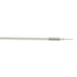 Time RG6 White 1-Core Round Coaxial Cable 50m Drum