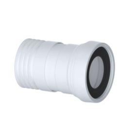 Viva Slinky-Fit Flexible Straight Mini Pan Connector White 200-350mm