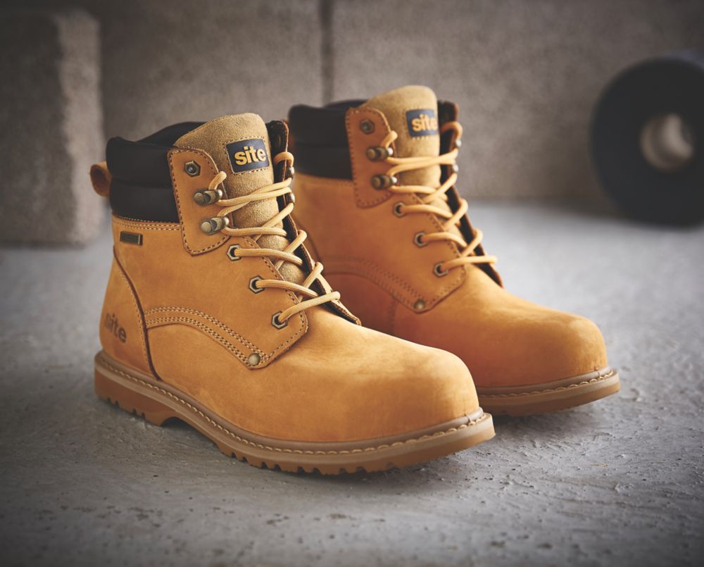 Safety boots tan sale