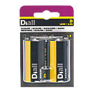 Diall  D Alkaline Batteries 2 Pack