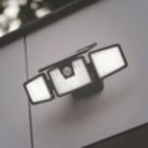 Lutec Briti Outdoor LED Solar-Powered Floodlight With PIR Sensor Black 750lm