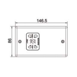 LAP  2-Gang Dual Voltage Shaver Socket 115/240V Matt Black with Black Inserts