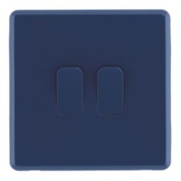 Arlec  10A 2-Gang 2-Way Light Switch  Blue