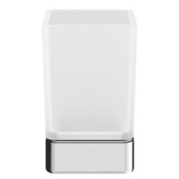 Swirl Swindale Wall-Mounted Bathroom Tumbler & Holder Chrome