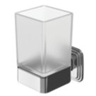 Swirl Swindale Wall-Mounted Bathroom Tumbler & Holder Chrome
