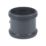 FloPlast  Push-Fit Double Socket Soil Pipe Coupler Anthracite Grey 110mm