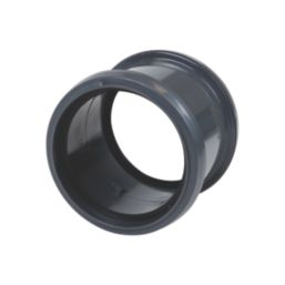 FloPlast  Push-Fit Double Socket Soil Pipe Coupler Anthracite Grey 110mm