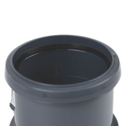 FloPlast  Push-Fit Double Socket Soil Pipe Coupler Anthracite Grey 110mm