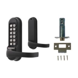 Codelocks  Push-Button Lock & Mortice Latch with Code-Free Mode 72mm Matt Black