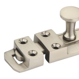 Smith & Locke Straight Door Bolt Satin Nickel 100mm