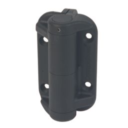 GateMate Black Straight Self-Closing Hinge with Legs 108mm x 4" x 100mm 2 Pack