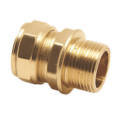 Pegler  Brass Compression Adapting Male Coupler 15mm x 1/2"