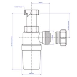 McAlpine Adjustable 32mm Basin Inlet Bottle Trap