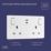 LAP  13A 2-Gang SP Switched Socket + 3.25A 22W 2-Outlet Type C USB Charger White with Colour-Matched Inserts