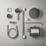 Mira Platinum Gravity-Pumped Rear-Fed Black/Chrome Thermostatic Wireless Dual Outlet Digital Mixer Shower