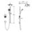 Mira Platinum Gravity-Pumped Rear-Fed Black/Chrome Thermostatic Wireless Dual Outlet Digital Mixer Shower