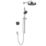 Mira Platinum Gravity-Pumped Rear-Fed Black/Chrome Thermostatic Wireless Dual Outlet Digital Mixer Shower