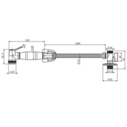 Highlife Bathrooms Skara Douche Set with Isolator Valve Chrome